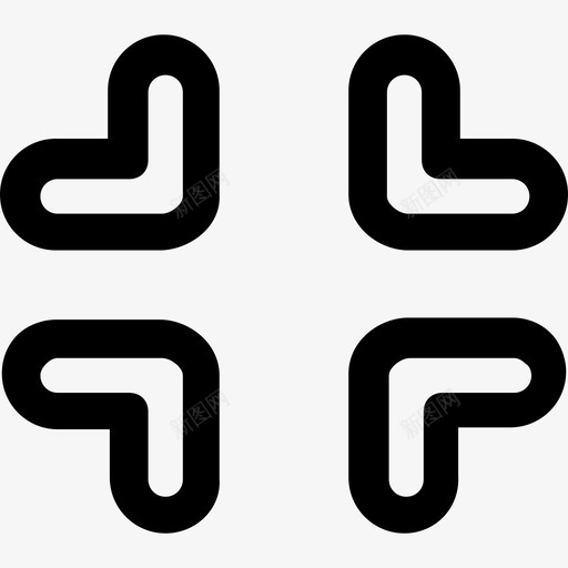 焦点指针5直线图标svg_新图网 https://ixintu.com 指针5 焦点 直线