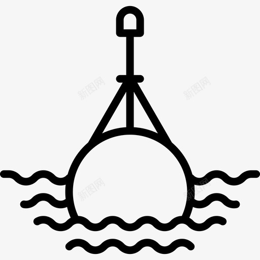浮标航海3线性图标svg_新图网 https://ixintu.com 浮标 线性 航海3