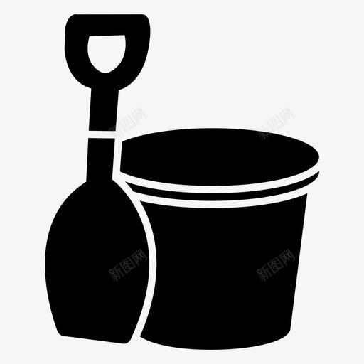 沙子玩具沙滩玩具充气玩具图标svg_新图网 https://ixintu.com 充气玩具 园艺玩具 桶 沙子游戏 沙子玩具 沙滩玩具 玩具字形图标