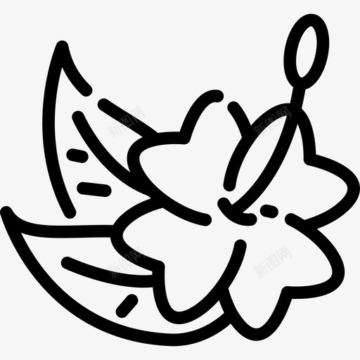 花冲浪线状图标svg_新图网 https://ixintu.com 冲浪 线状 花