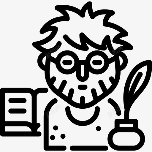 作家职业和工作直系图标svg_新图网 https://ixintu.com 作家 直系 职业和工作