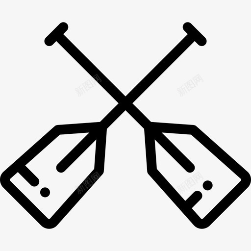 船桨航海水手2直线型图标svg_新图网 https://ixintu.com 直线型 航海水手2 船桨