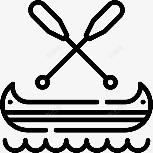 独木舟冒险运动8直线型图标svg_新图网 https://ixintu.com 冒险运动8 独木舟 直线型