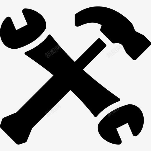 锤子8号工具填充图标svg_新图网 https://ixintu.com 8号工具 填充 锤子