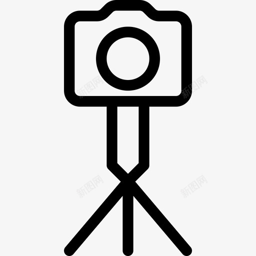 相机支架摄影图像线性图标svg_新图网 https://ixintu.com 摄影图像 相机支架 线性