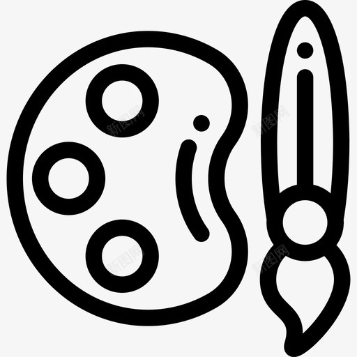 绘制调色板绘制工具5线性图标svg_新图网 https://ixintu.com 线性 绘制工具5 绘制调色板