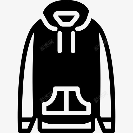 连帽衫男装2填充图标svg_新图网 https://ixintu.com 填充 男装2 连帽衫