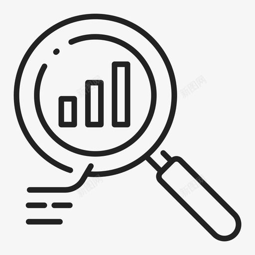 图形分析数据玻璃图标svg_新图网 https://ixintu.com 图形分析 放大 数据 玻璃