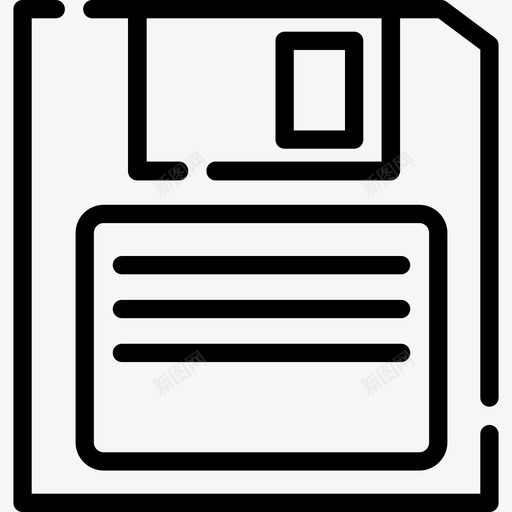 磁盘电子和web元素集合4线性图标svg_新图网 https://ixintu.com 电子和web元素集合4 磁盘 线性