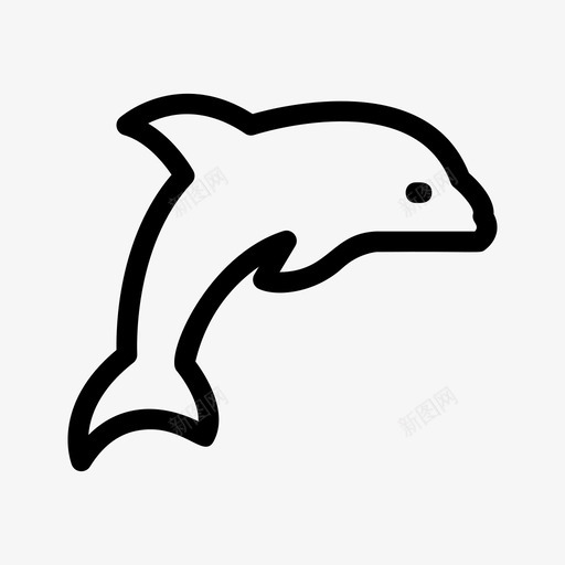 海豚鱼海洋图标svg_新图网 https://ixintu.com seefod 假日系列图标 大海 海洋 海豚 鱼 鲨鱼