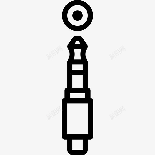 插孔连接器连接器电缆2线性图标svg_新图网 https://ixintu.com 插孔连接器 线性 连接器电缆2