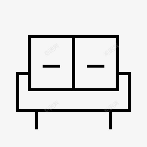 沙发卧室舒适图标svg_新图网 https://ixintu.com 午睡 卧室 客厅 家具 沙发 舒适