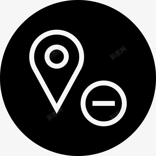 占位符地图和图钉填充图标svg_新图网 https://ixintu.com 占位符 地图和图钉 填充