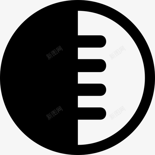 亮度和对比度黑白颜色图标svg_新图网 https://ixintu.com 亮度和对比度 颜色 黑白