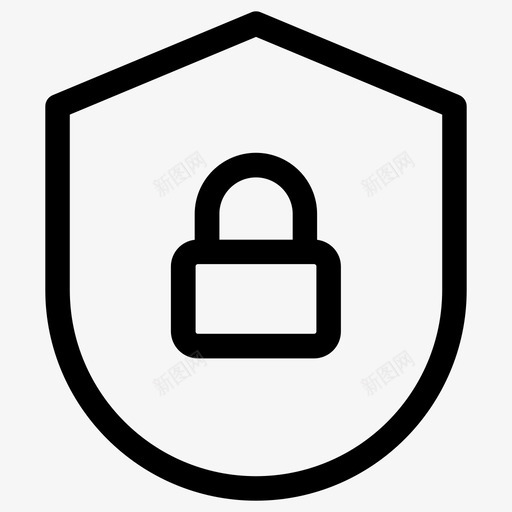 盾牌技术图标集合线性svg_新图网 https://ixintu.com 技术图标集合 盾牌 线性