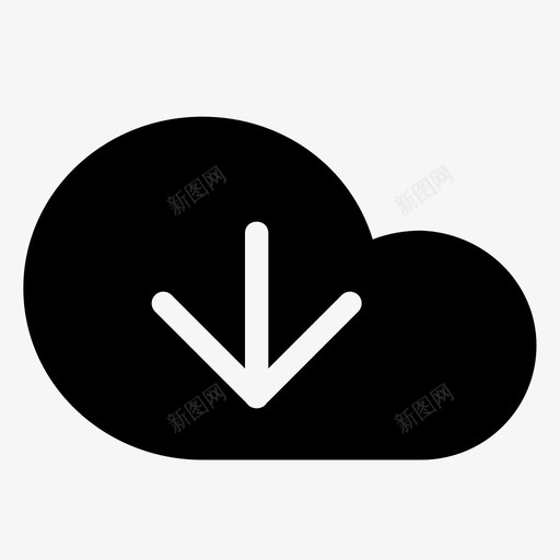 云驱动器服务器图标svg_新图网 https://ixintu.com 云下载 服务器 驱动器 高质量填充图标