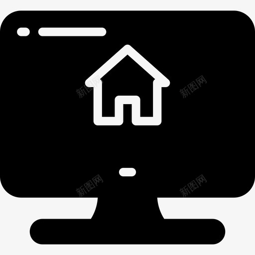 计算机家庭自动化3已填充图标svg_新图网 https://ixintu.com 家庭自动化3 已填充 计算机