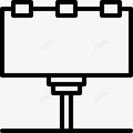 广告牌城市景观2直线图标svg_新图网 https://ixintu.com 城市景观2 广告牌 直线