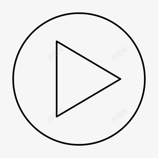 播放按钮音乐视频图标svg_新图网 https://ixintu.com ios 播放按钮 网页设计 艺术设计大纲 视频 音乐