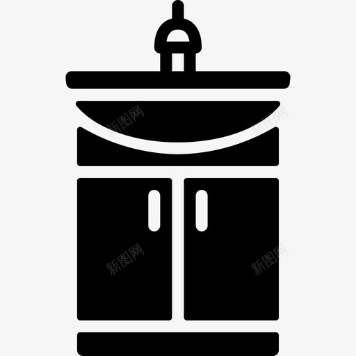 水槽浴室用品填充图标svg_新图网 https://ixintu.com 填充 水槽 浴室用品