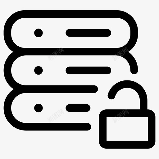 数据库技术图标集合线性svg_新图网 https://ixintu.com 技术图标集合 数据库 线性