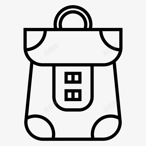 背包徒步旅行行李图标svg_新图网 https://ixintu.com 徒步旅行 背包 背包线 行李