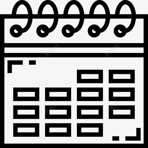 日历数字营销35线性图标svg_新图网 https://ixintu.com 数字营销35 日历 线性