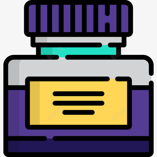 墨水绘画工具6线颜色图标svg_新图网 https://ixintu.com 墨水 线颜色 绘画工具6