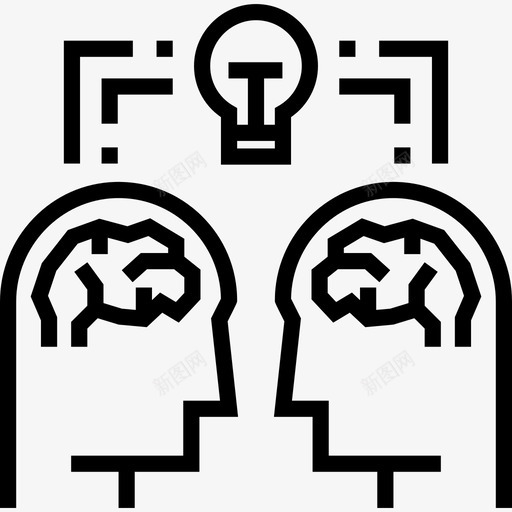 头脑风暴SEO14线性图标svg_新图网 https://ixintu.com SEO14 头脑风暴 线性