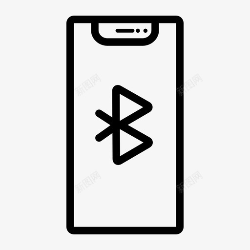 智能手机蓝牙手机图标svg_新图网 https://ixintu.com 手机 智能手机 蓝牙