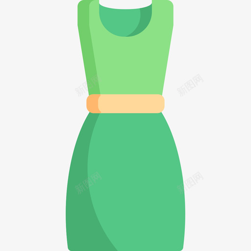 连衣裙服装款式2扁平图标svg_新图网 https://ixintu.com 扁平 服装款式2 连衣裙