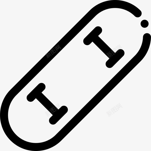 滑板游戏8直线图标svg_新图网 https://ixintu.com 游戏8 滑板 直线
