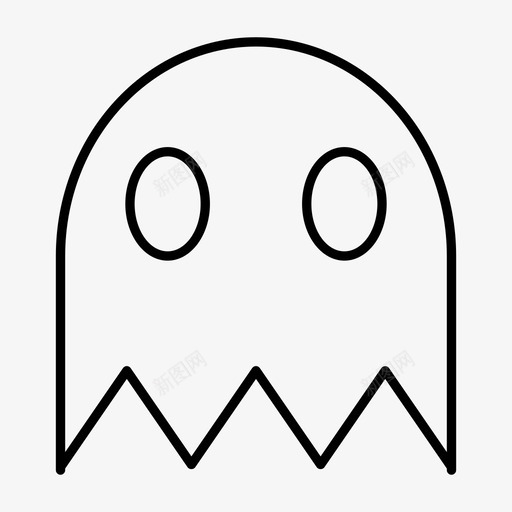 鬼boo游戏图标svg_新图网 https://ixintu.com boo 怪物 游戏 游戏细线图标 鬼