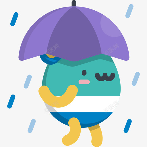 雨表情17平坦图标svg_新图网 https://ixintu.com 平坦 表情17 雨