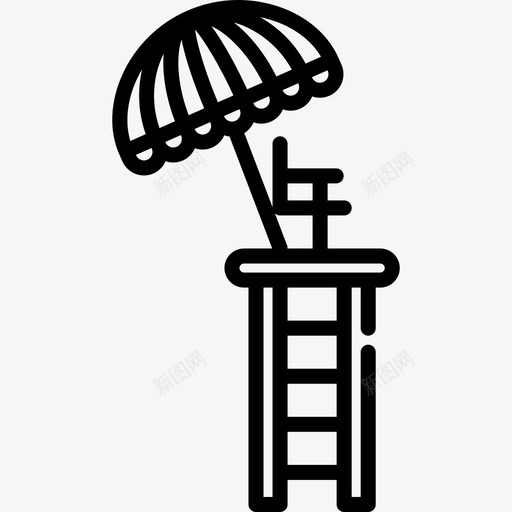救生员水上公园直线型图标svg_新图网 https://ixintu.com 救生员 水上公园 直线型