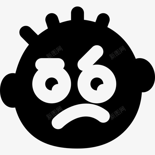 强硬表情符号集合3纯色图标svg_新图网 https://ixintu.com 强硬 纯色 表情符号集合3
