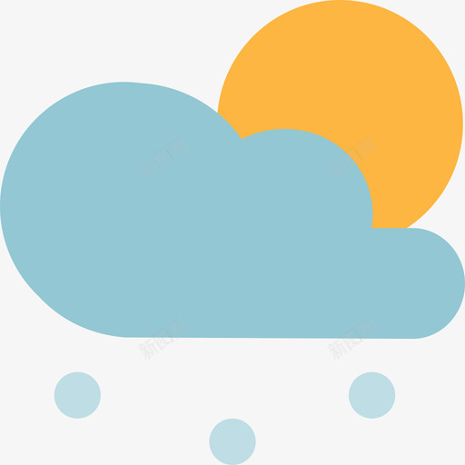 下雪天气预报平坦图标svg_新图网 https://ixintu.com 下雪 天气预报 平坦