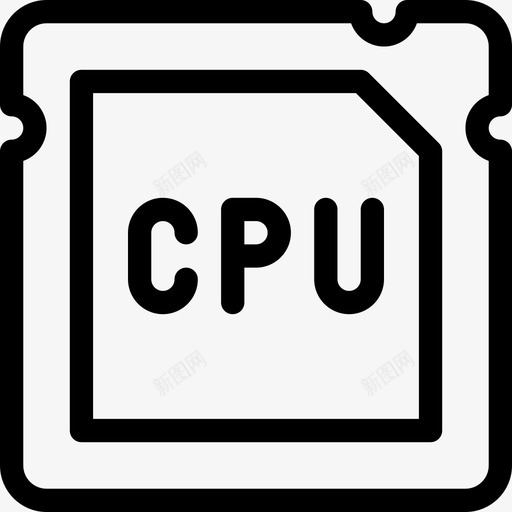 处理器it组件线性图标svg_新图网 https://ixintu.com it组件 处理器 线性