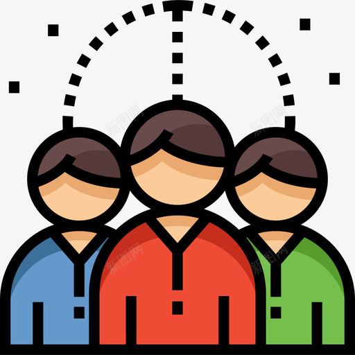 团队人力资源部10线性颜色图标svg_新图网 https://ixintu.com 人力资源部10 团队 线性颜色