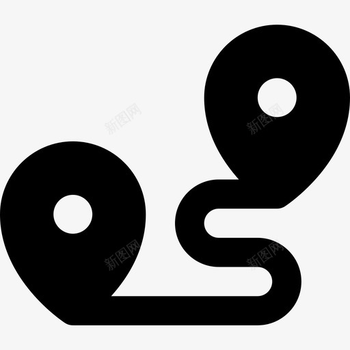 路线装运和交付7已填充图标svg_新图网 https://ixintu.com 已填充 装运和交付7 路线