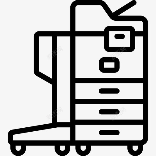 打印机办公设备5线性图标svg_新图网 https://ixintu.com 办公设备5 打印机 线性