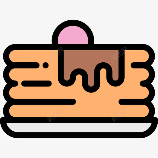 煎饼面包店12原色图标svg_新图网 https://ixintu.com 原色 煎饼 面包店12