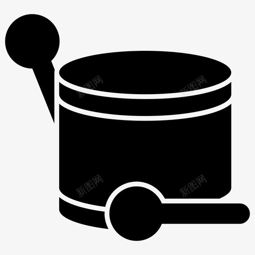 小鼓儿童鼓手鼓图标svg_新图网 https://ixintu.com 乐器 儿童鼓 小鼓 手鼓 打击乐器 玩具字形图标