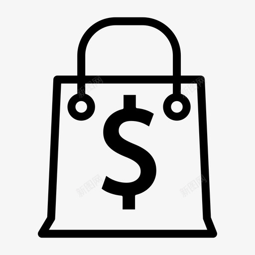 购物袋采购销售图标svg_新图网 https://ixintu.com 网页设计 艺术设计 购物袋 采购 销售