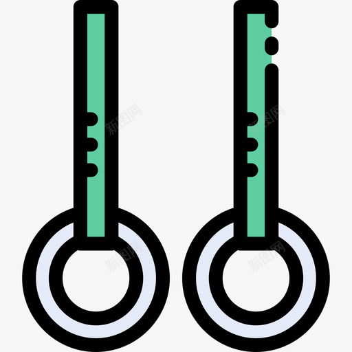 戒指健身器材线性颜色图标svg_新图网 https://ixintu.com 健身器材 戒指 线性颜色