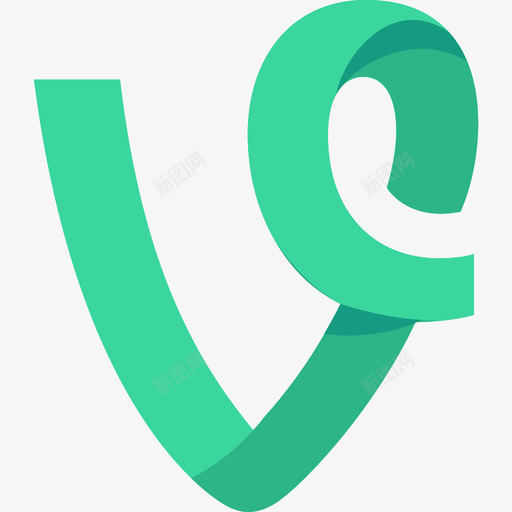 Vine社交媒体13扁平图标svg_新图网 https://ixintu.com Vine 扁平 社交媒体13