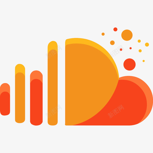 Soundcloud社交媒体13扁平图标svg_新图网 https://ixintu.com Soundcloud 扁平 社交媒体13