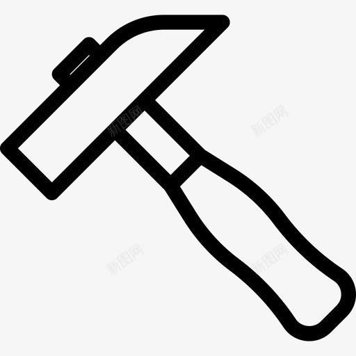 锤子建筑业直线图标svg_新图网 https://ixintu.com 建筑业 直线 锤子