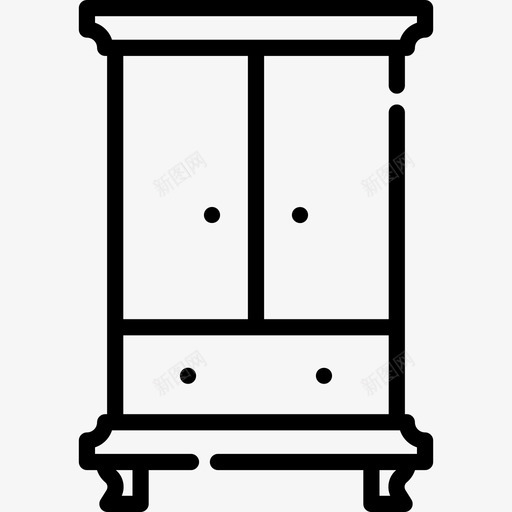 卧室复古家具2线性图标svg_新图网 https://ixintu.com 卧室 复古家具2 线性