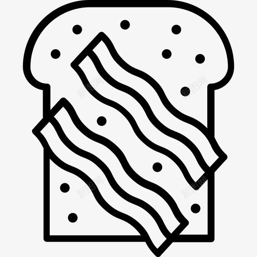烤面包早餐直系图标svg_新图网 https://ixintu.com 早餐 烤面包 直系